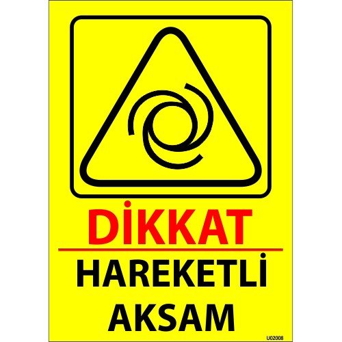 Dikkat Hareketli Akşam  Levhası 25x35 cm