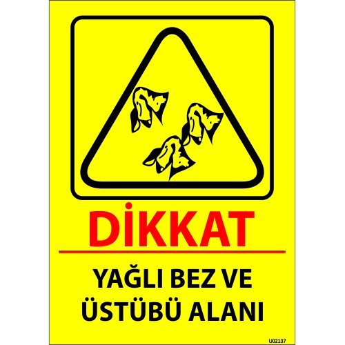 Dikkat Yağlı Bez Ve Üstübü Alanı Levhası 25x35 cm