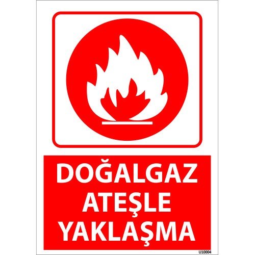 Doğalgaz Ateşle Yaklaşma Levhası 25x35 cm