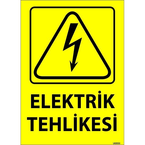 Elektrik Tehlikesi Levhası 25x35 cm