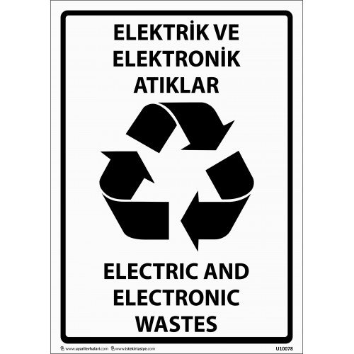 Elektrik Ve Elektronik Atıklar Levhası 25x35 cm