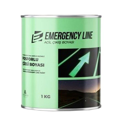 Emergencyline - Soğuk Solvent Bazlı Fosforlu Yol Çizgi Boyası 1 Kg (Acil Çıkış Boyası)