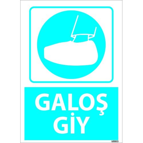 Galoş Giy Levhası 25x35 cm