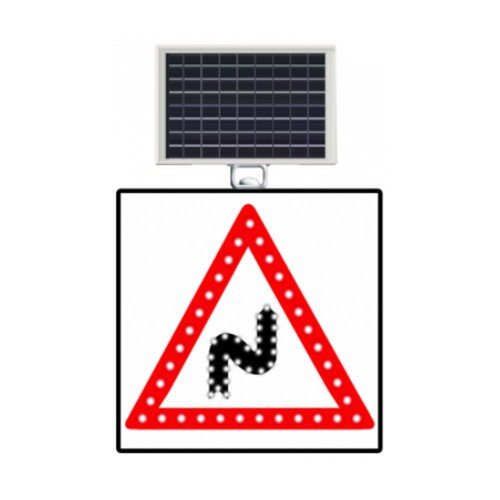 Güneş Enerjili (Solar) Ledli Sağa Devamlı Viraj 60x60 cm