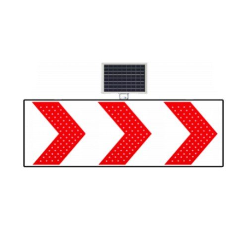 Güneş Enerjili (Solar) Sağa Tehlikeli Viraj Levhası 180x60 cm
