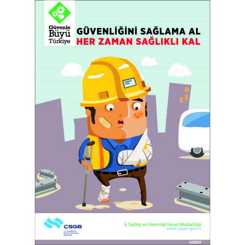 Güvenliğini Sağlama Al Her Zaman Kal Levhası 25x35 cm