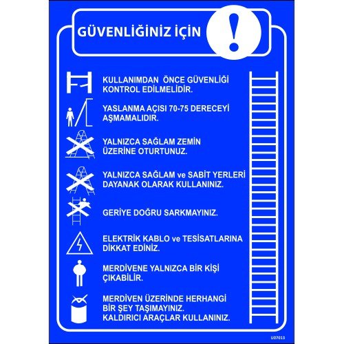 Güvenliğiniz İçin Levhası 25x35 cm