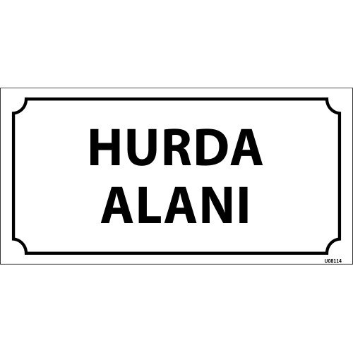 Hurda Alanı Levhası 12x24 cm