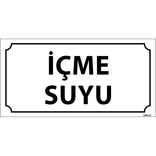 İçme suyu Levhası 12x24 cm