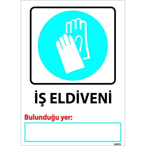 İş Eldiveni Levhası 25x35 cm
