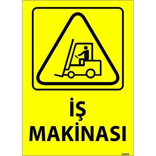 İş Makinesi Levhası 25x35 cm