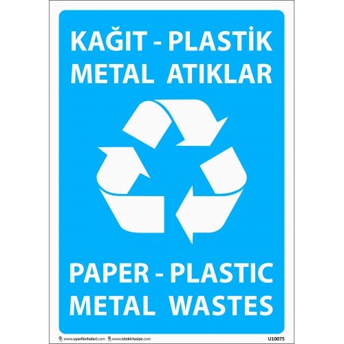 Kağıt-Plastik Metal Atıklar Levhası 25x35 cm
