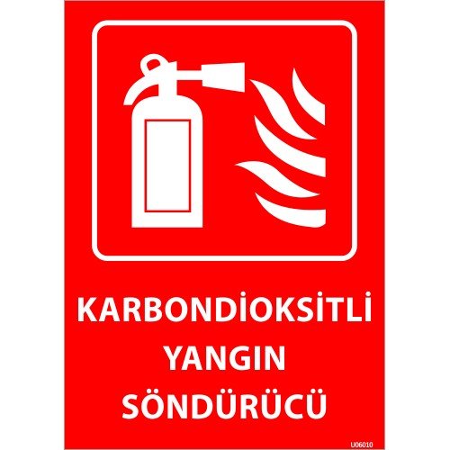 Karbondioksitli Yangın Söndürücü Levhası 25x35 cm