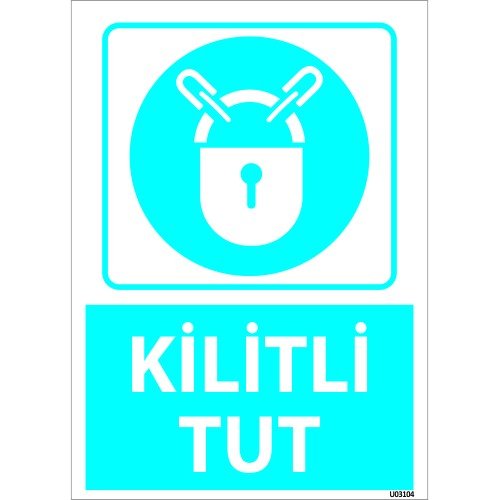 Kilitli Tut Levhası 25x35 cm
