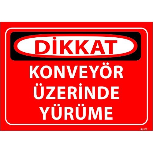 Konveyör Üzerinde Yürüme Levhası 25x35 cm