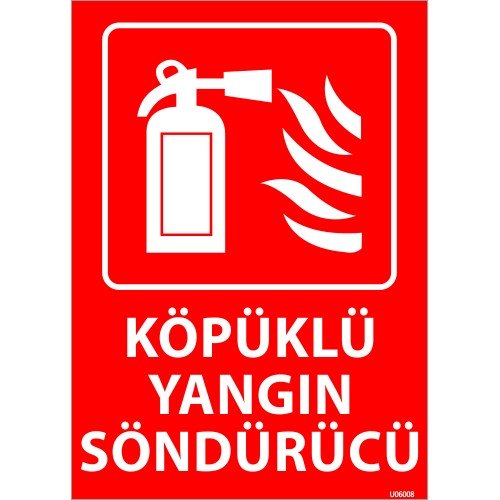 Köpüklü Yangın Söndürücü Levhası 25x35 cm