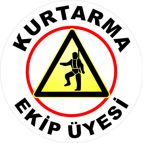 Kurtarma Ekip Üyesi Levhası 25x35 cm