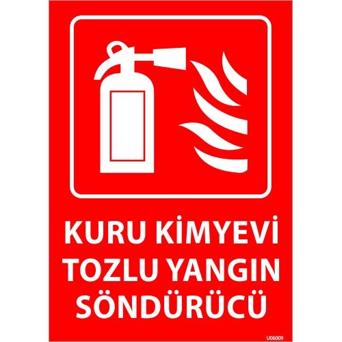 Kuru KimYevi Tozlu Yangın Söndürücü Levhası 25x35 cm