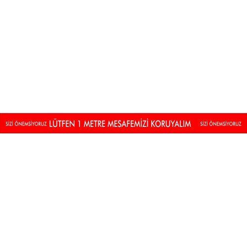 Lütfen 1 Metre Mesafemizi Koruyalım Levhası 25x35 cm