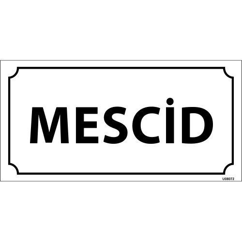 Mescid Levhası 12x24 cm