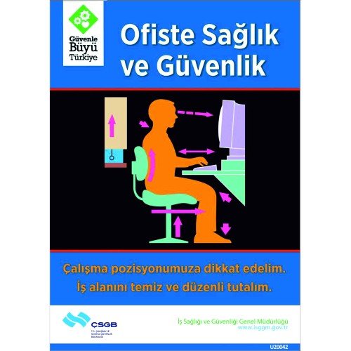 Ofiste Sağlık Ve Güvenlik Levhası 25x35 cm