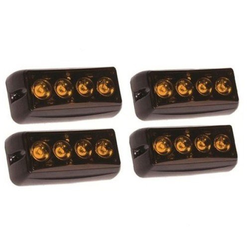 Panjur İkaz Lambası 4 Ledli Sarı (4 Adet)