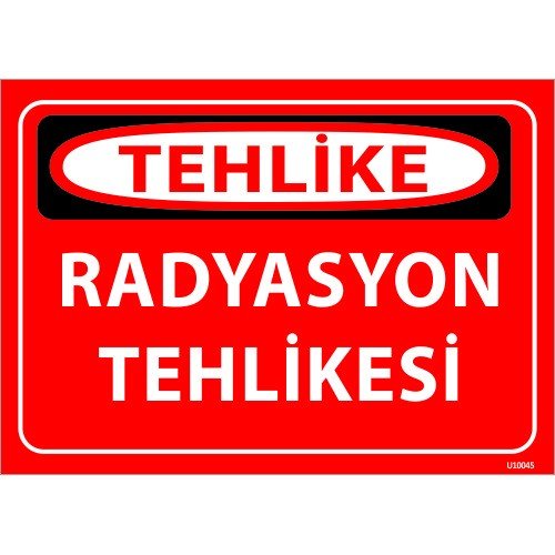 Radyasyon Tehlikesi Levhası 25x35 cm