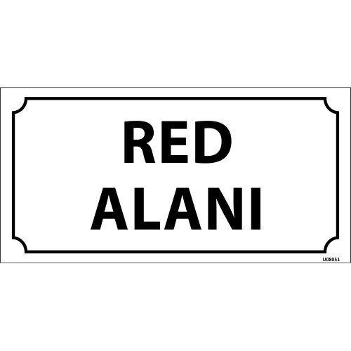 Red Alanı Levhası 12x24 cm