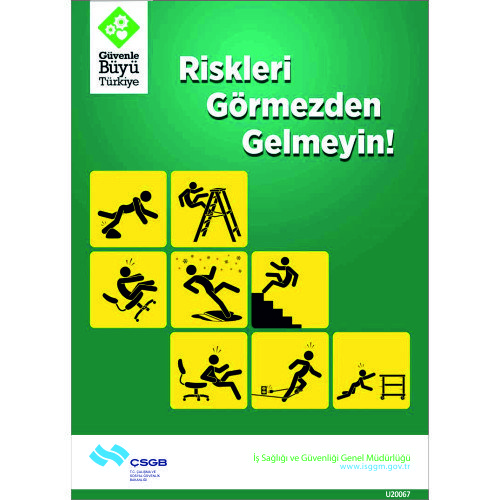 Riskleri Görmezden Gelmeyin Levhası 25x35 cm