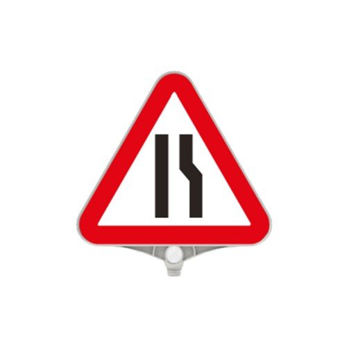 Sağdan Daralan Yol Üçgen Uyarı Levha 390mm
