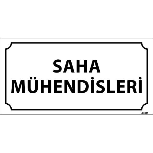 Saha Mühendisleri Levhası 12x24 cm