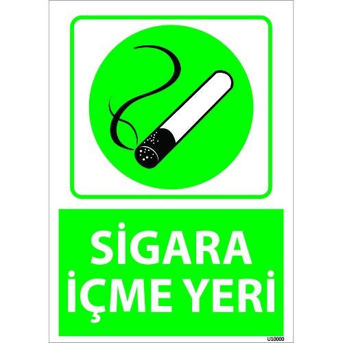 Sigara İçme Yeri Levhası 25x35 cm