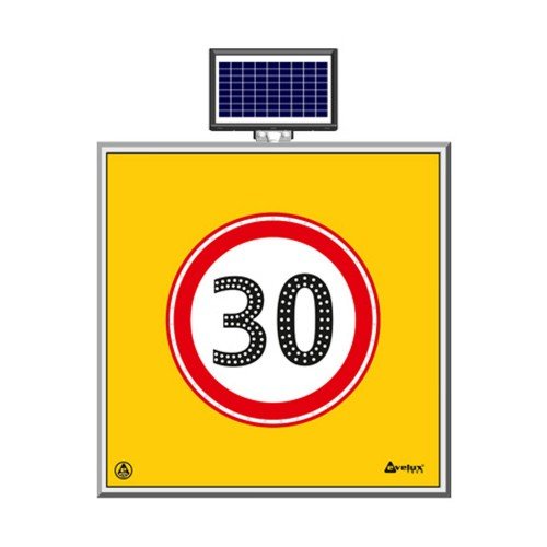 Solar Ledli Yol Bakim Levhasi(100X100Cm) 30 Kmh