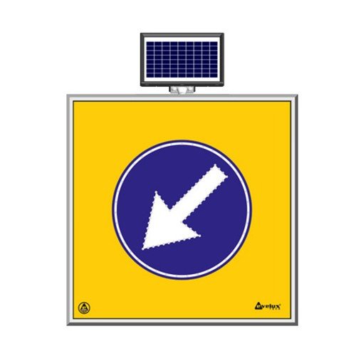 Solar Ledli Yol Bakim Levhasi (100X100Cm) Sol Yön