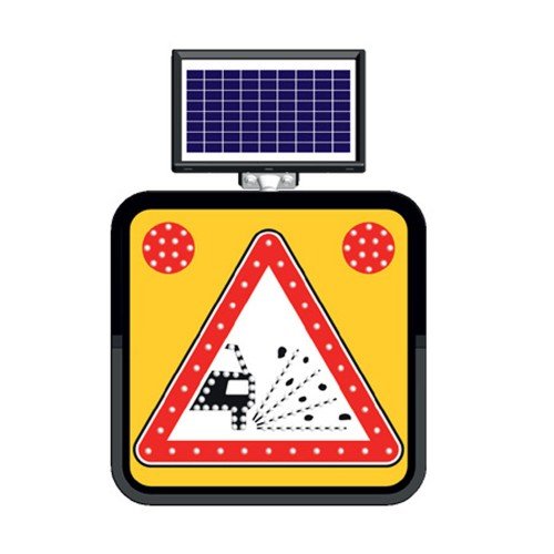 Solar Ledli Yol Bakim Levhasi (60X60Cm) Gevşek Zemin