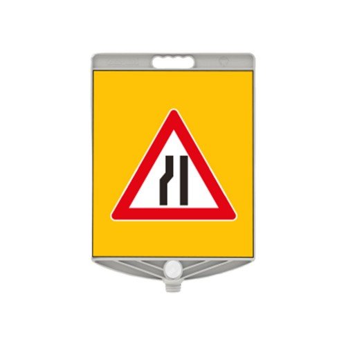 Soldan Daralan Yol Tabelası 340X400mm Ppc Uyarı Levhası