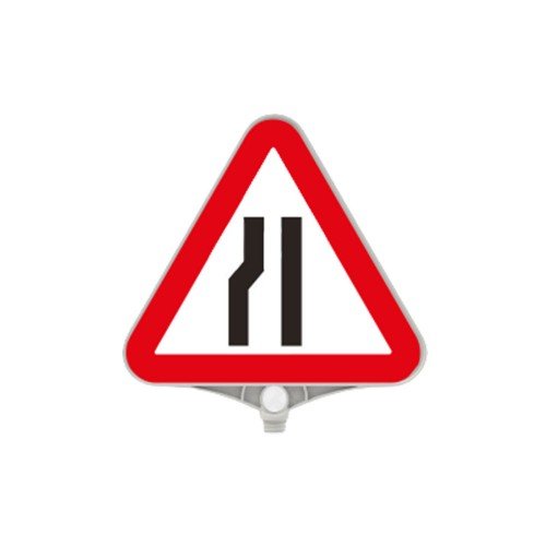 Soldan Daralan Yol Üçgen Uyarı Levha 390mm