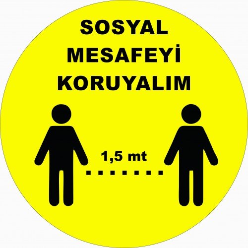 Sosyal Mesafeyi Koruyalım Levhası 25x35 cm