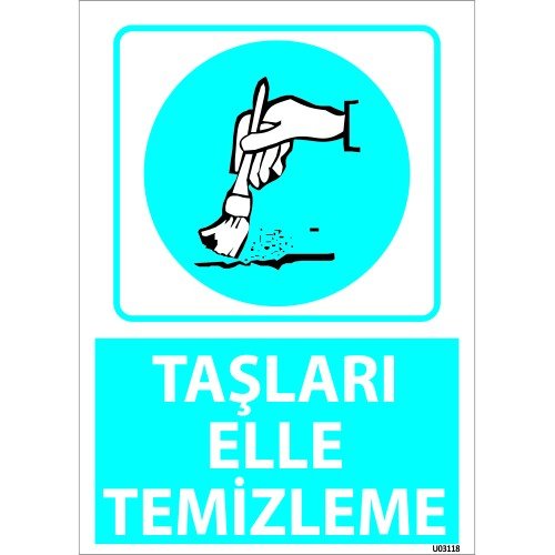 Taşları Elle Temizleme  Levhası 25x35 cm