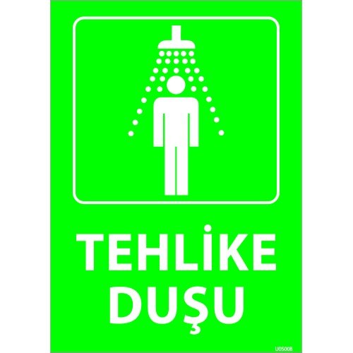 Tehlike Duşu Levhası 25x35 cm