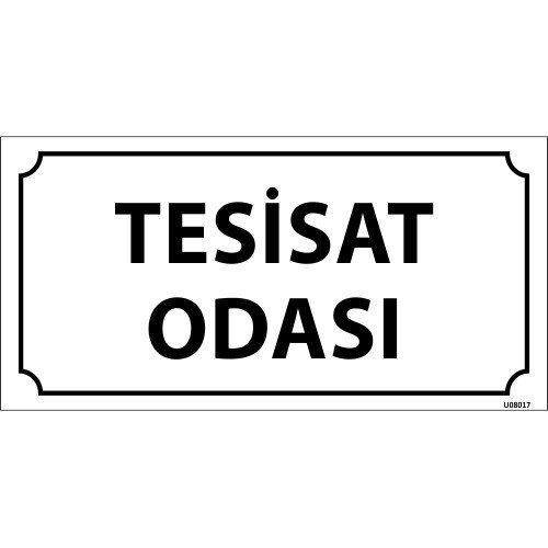 Tesisat Odası Levhası 12x24 cm