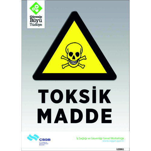 Toksik Madde Levhası 25x35 cm