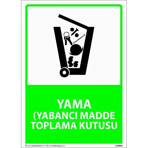 Yabancı Madde Toplama Kutusu Levhası 25x35 cm