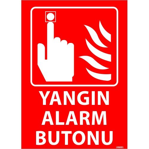 Yangın Alarm Butonu Levhası 25x35 cm