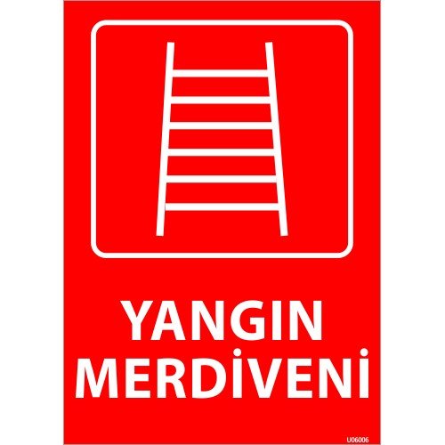 Yangın Merdiveni Levhası 25x35 cm