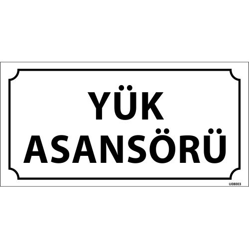 Yük Asansörü Levhası 12x24 cm