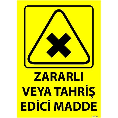 Zararlı Veya Tahriş Edici Madde Levhası 25x35 cm